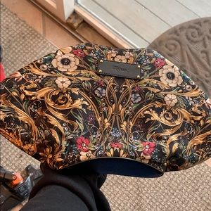 Alexander McQueen Black and Gold Floral Bag